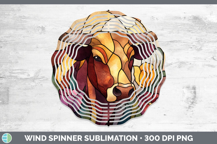 GorgeousFarm Stained Glass Flowers Wind Spinner design.