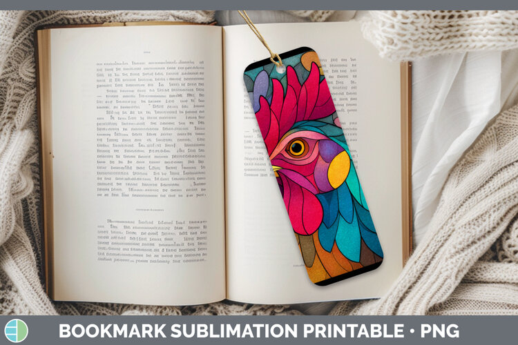 GorgeousFarm Stained Glass Flowers Bookmark design.