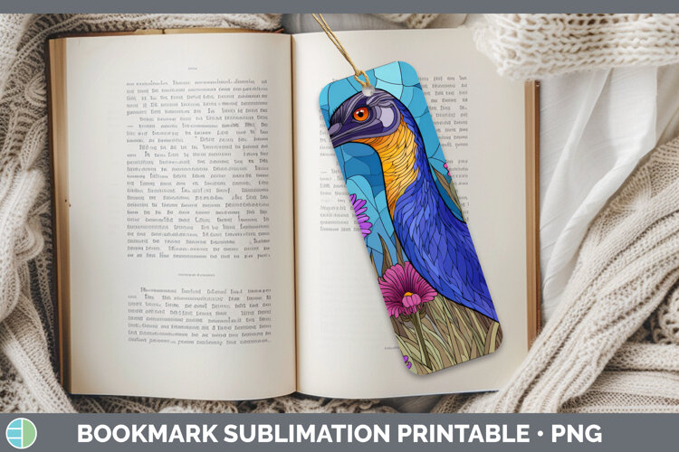 GorgeousFarm Stained Glass Flowers Bookmark design.