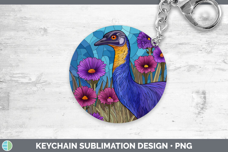 GorgeousFarm Stained Glass Flowers Keychain design.