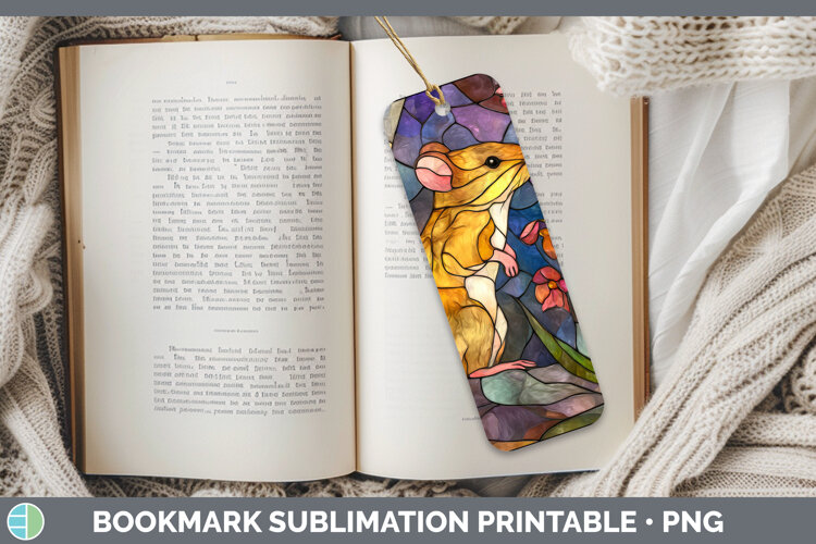 GorgeousFarm Stained Glass Flowers Bookmark design.