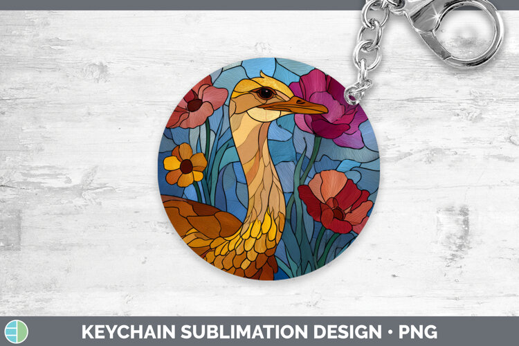 GorgeousFarm Stained Glass Flowers Keychain design.
