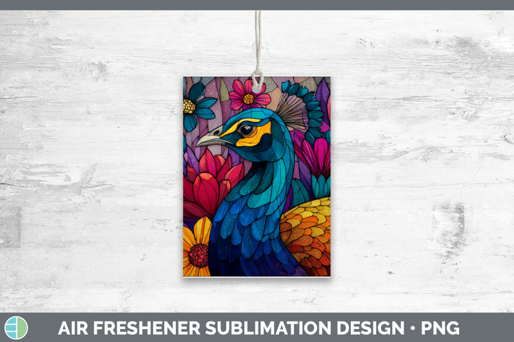 Peacock Air Freshener Farm Stained Glass Flowers Sublimation