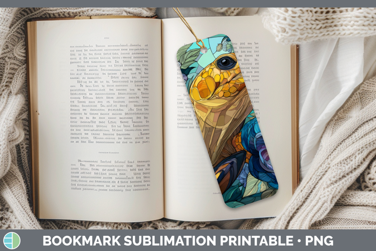 Tortoise Bookmark Farm Stained Glass Flowers Sublimation Pri
