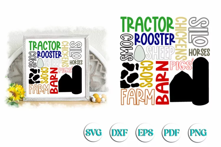 Farm Subway Sign Decor SVG