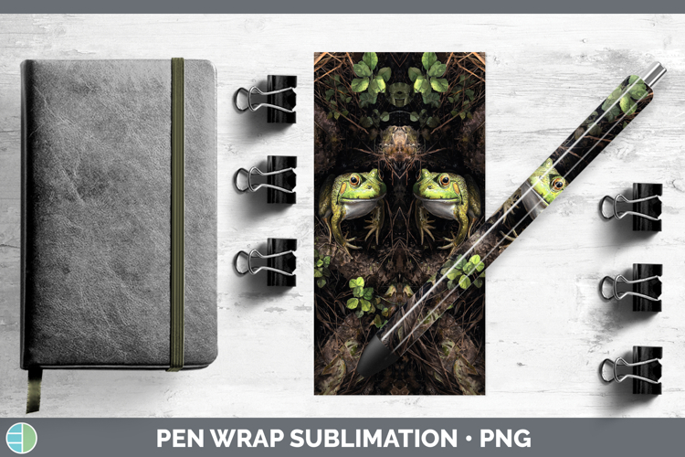 Bullfrog Farm Sunset Pen Wrap Sublimation Design