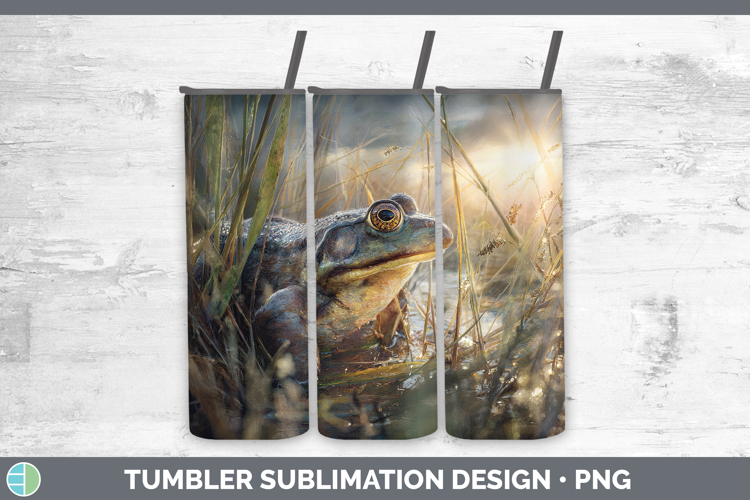 Bullfrog Farm Sunset Tumbler Sublimation Design