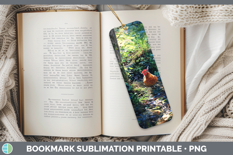 Chicken Farm Sunset Bookmark Sublimation Design