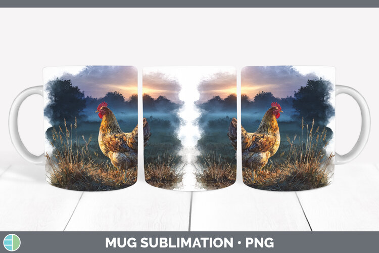 GorgeousFarm Sunset Mug Wrap design.