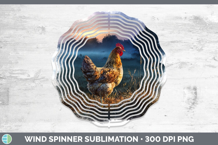 GorgeousFarm Sunset Wind Spinner design.