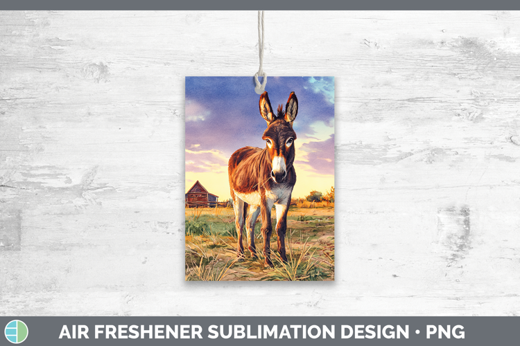 Donkey Farm Sunset Air Freshener Sublimation Design