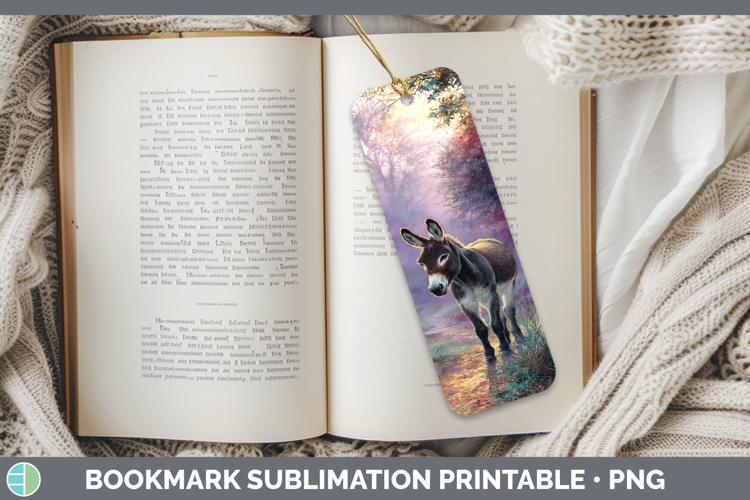 Donkey Farm Sunset Bookmark Sublimation Design