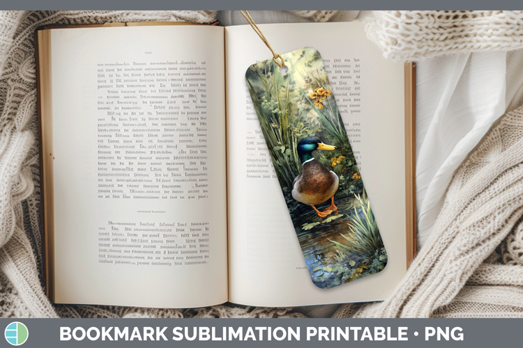 Duck Farm Sunset Bookmark Sublimation Design