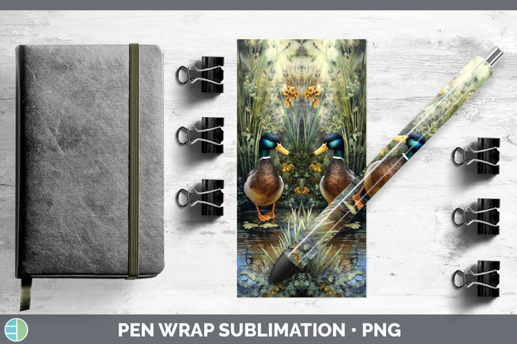 Duck Farm Sunset Pen Wrap Sublimation Design