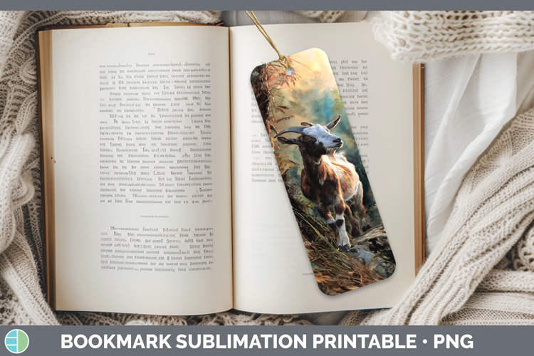 Goat Farm Sunset Bookmark Sublimation Design