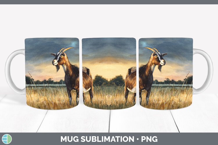GorgeousFarm Sunset Mug Wrap design.