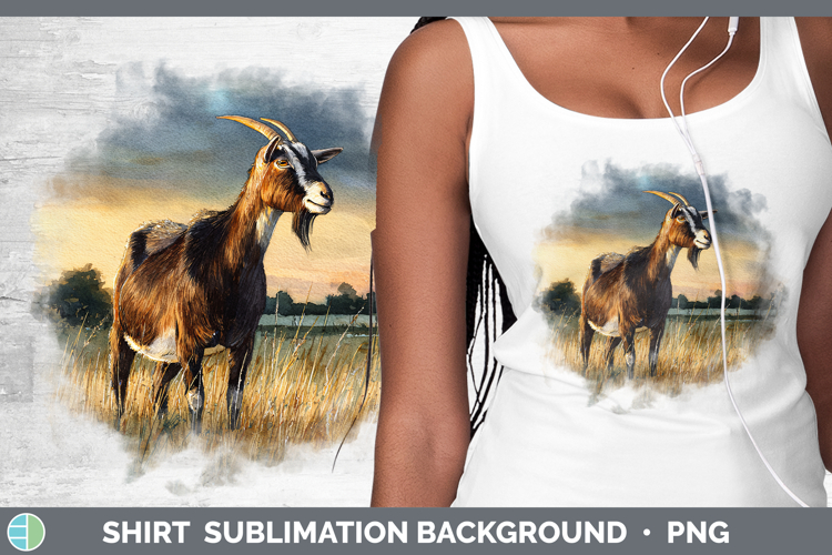 Goat Farm Sunset Shirt Sublimation Design