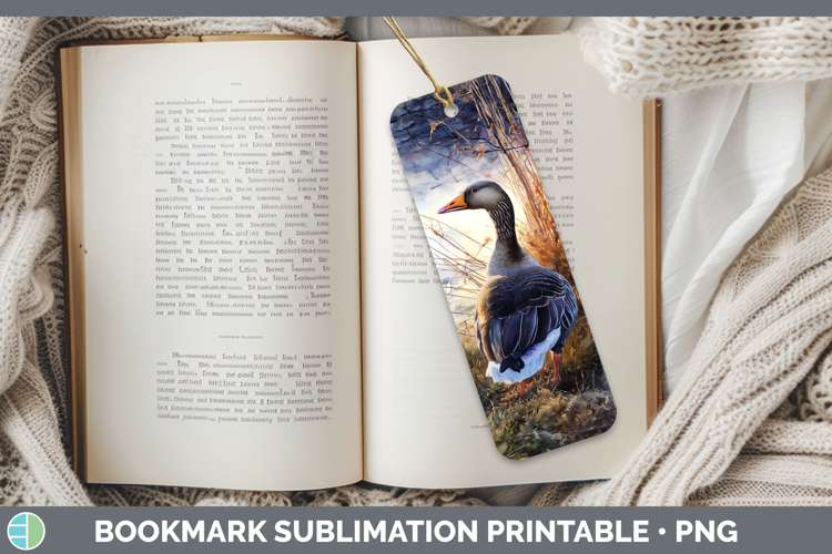 Goose Farm Sunset Bookmark Sublimation Design