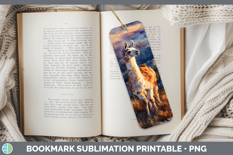 LLama Farm Sunset Bookmark Sublimation Design