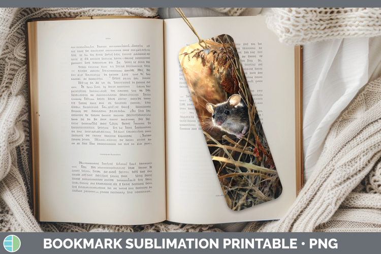 Mouse Farm Sunset Bookmark Sublimation Design
