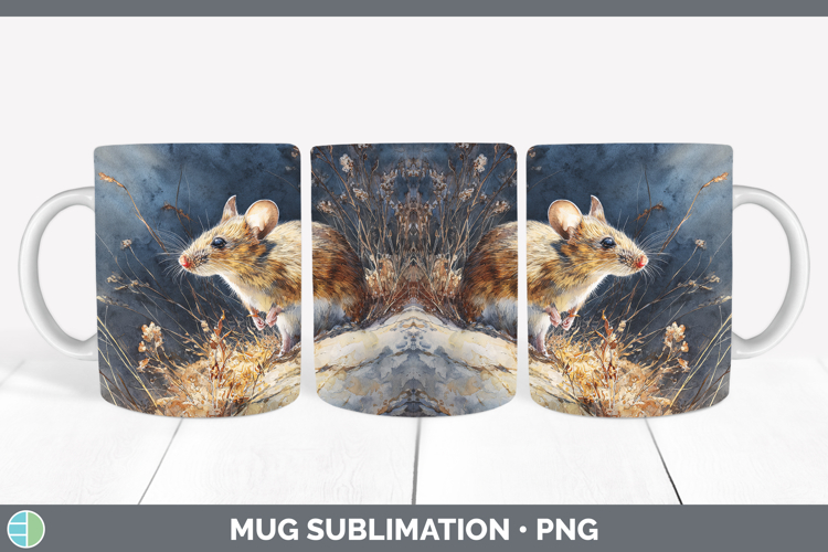 Mouse Farm Sunset Mug Wrap Sublimation Design
