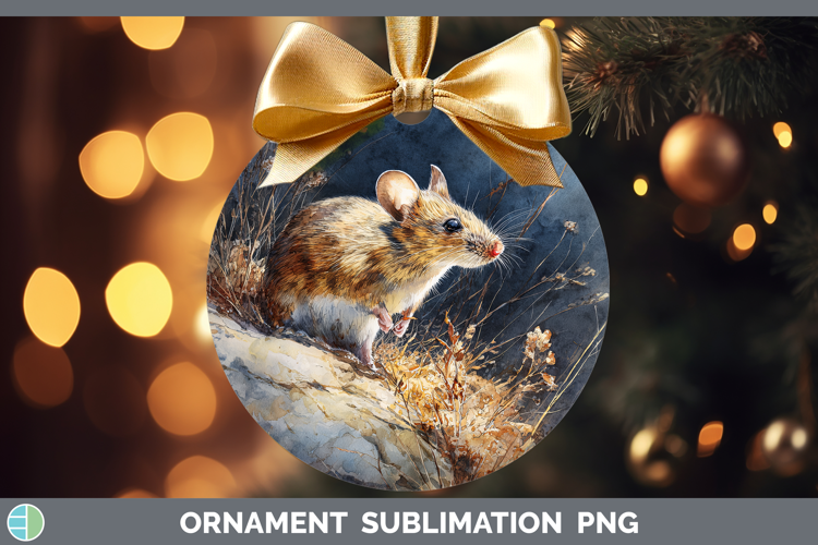 Mouse Farm Sunset Ornament Sublimation Design