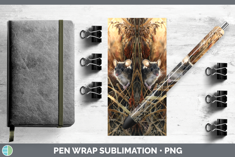 Mouse Farm Sunset Pen Wrap Sublimation Design
