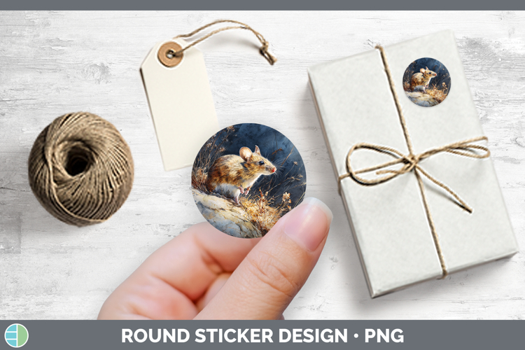 Mouse Farm Sunset Stickers Design