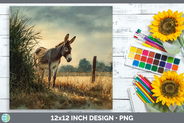 Mule Farm Sunset Paper Backgrounds Design