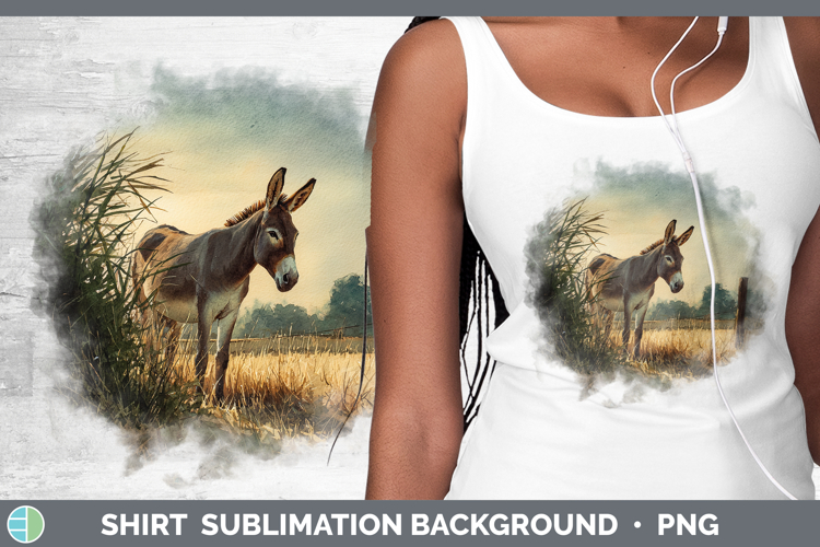 Mule Farm Sunset Shirt Sublimation Design