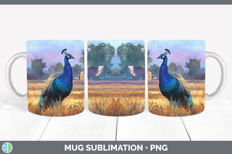 GorgeousFarm Sunset Mug Wrap design.