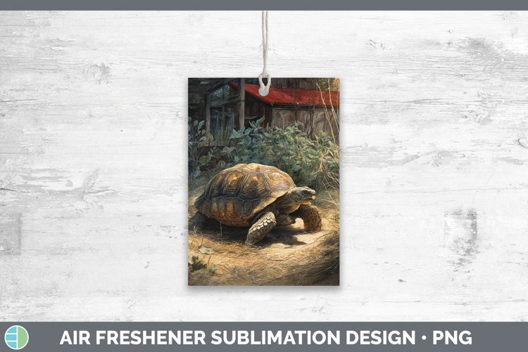 Tortoise Farm Sunset Air Freshener Sublimation Design