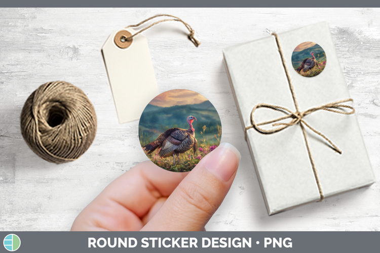 Turkey Farm Sunset Stickers Design