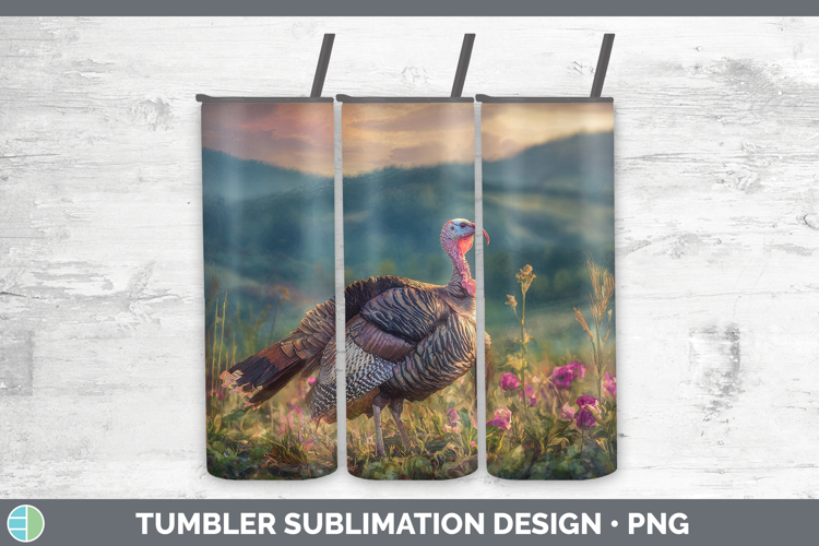 Turkey Farm Sunset Tumbler Sublimation Design
