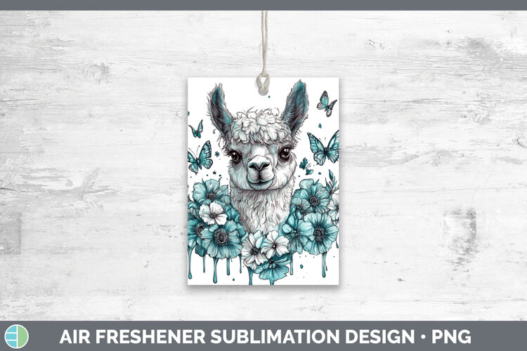 GorgeousFarm Teal Drips Air Freshener design.