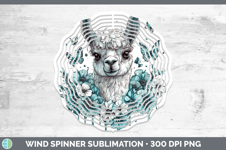 GorgeousFarm Teal Drips Wind Spinner design.