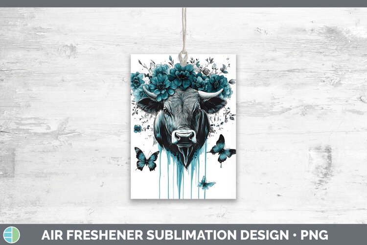 GorgeousFarm Teal Drips Air Freshener design.