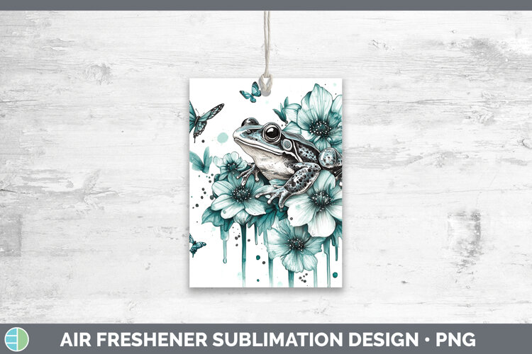GorgeousFarm Teal Drips Air Freshener design.