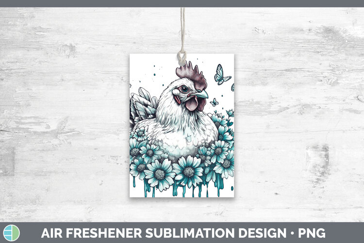 GorgeousFarm Teal Drips Air Freshener design.