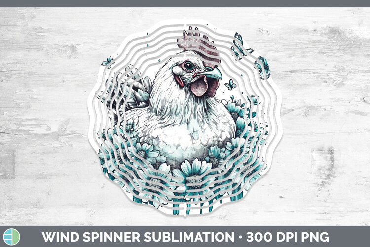 GorgeousFarm Teal Drips Wind Spinner design.
