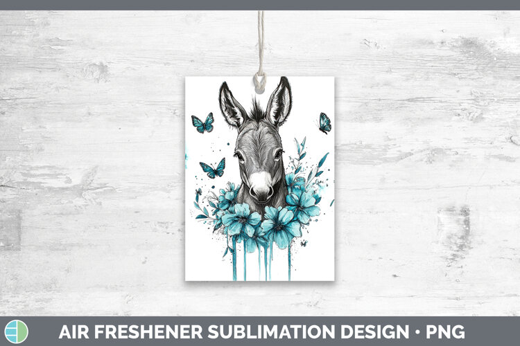 GorgeousFarm Teal Drips Air Freshener design.