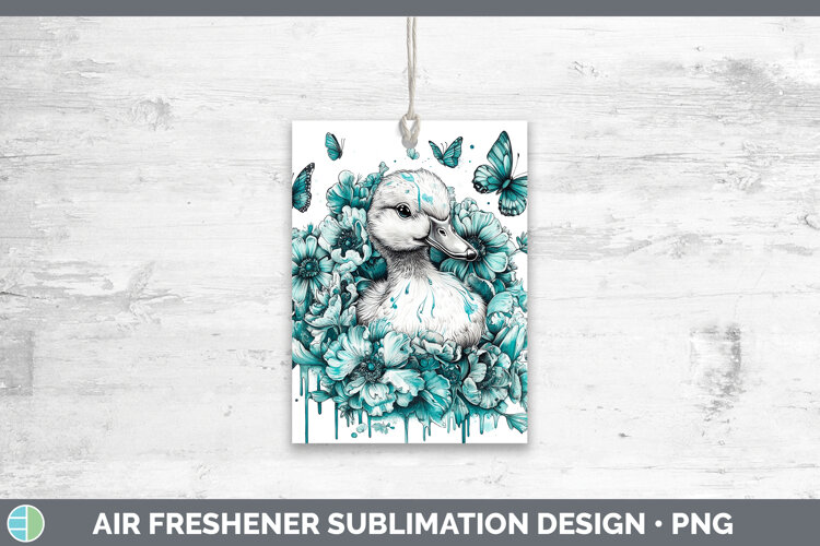 GorgeousFarm Teal Drips Air Freshener design.