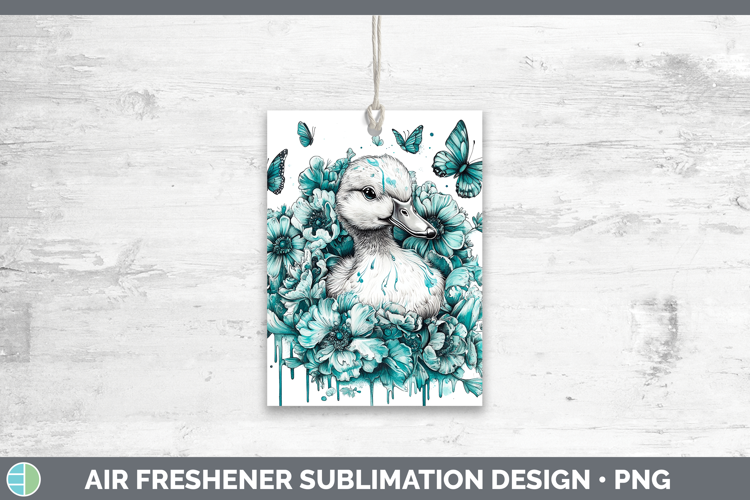 Duck Farm Teal Drips Air Freshener Sublimation Design