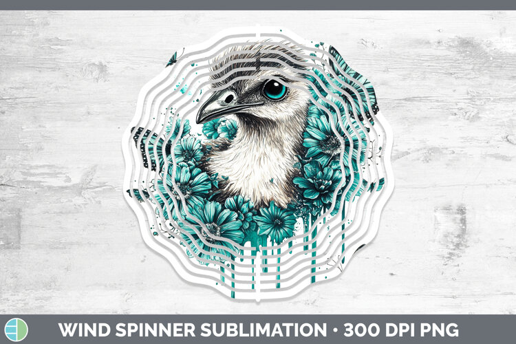 GorgeousFarm Teal Drips Wind Spinner design.