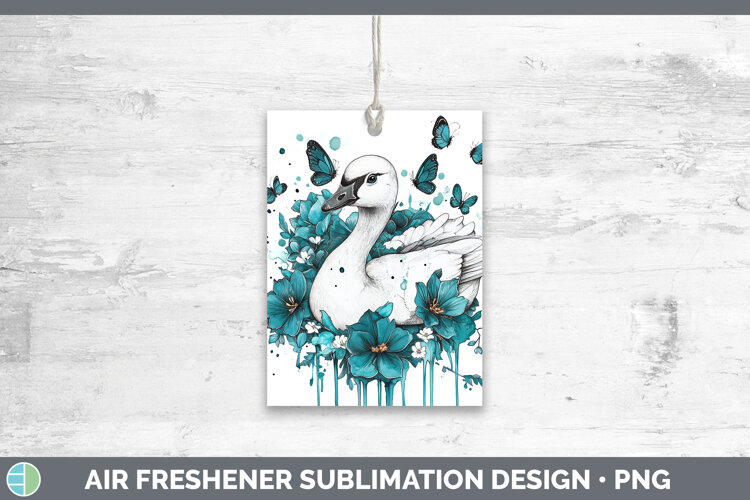 GorgeousFarm Teal Drips Air Freshener design.