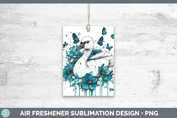 Goose Farm Teal Drips Air Freshener Sublimation Design