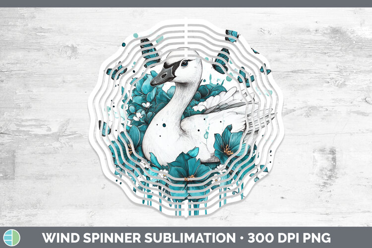 GorgeousFarm Teal Drips Wind Spinner design.