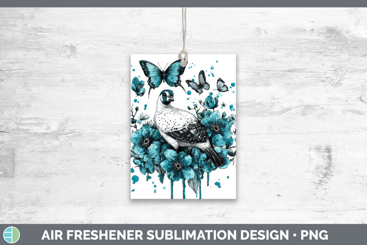 GorgeousFarm Teal Drips Air Freshener design.