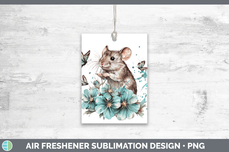 GorgeousFarm Teal Drips Air Freshener design.