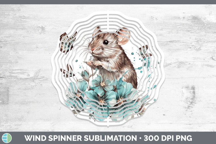 GorgeousFarm Teal Drips Wind Spinner design.